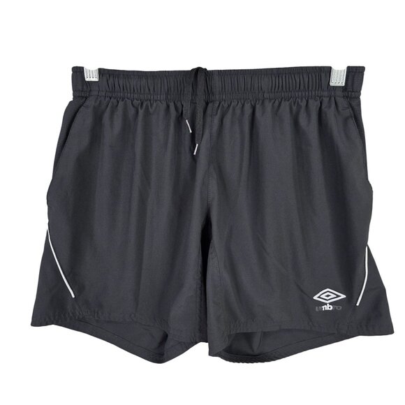 Mens Umbro Black Athletic Shorts Polyester Blend Stretch 6" Inseam Size S - Picture 1 of 11